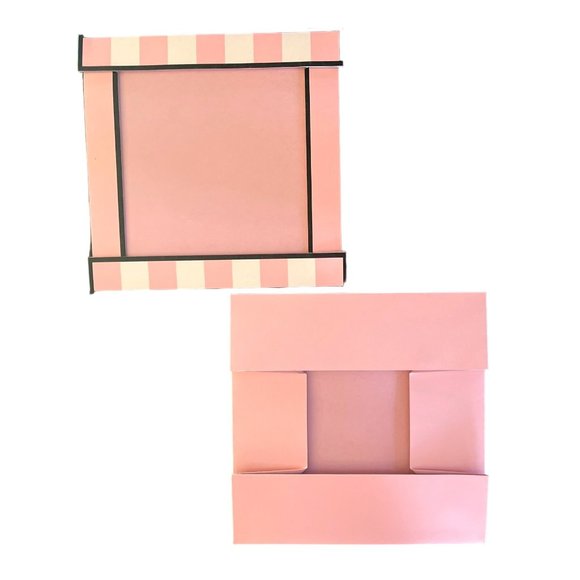 4 Victoria's Secret Gift Boxes Pink Stripes Logo Black Trim Victoria Secrets - Picture 4 of 4